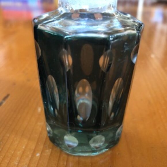 Restoration Hardware Vintage 1980s Forest Green Glass Apothecary Perfume Bottles - Picture 6 of 6